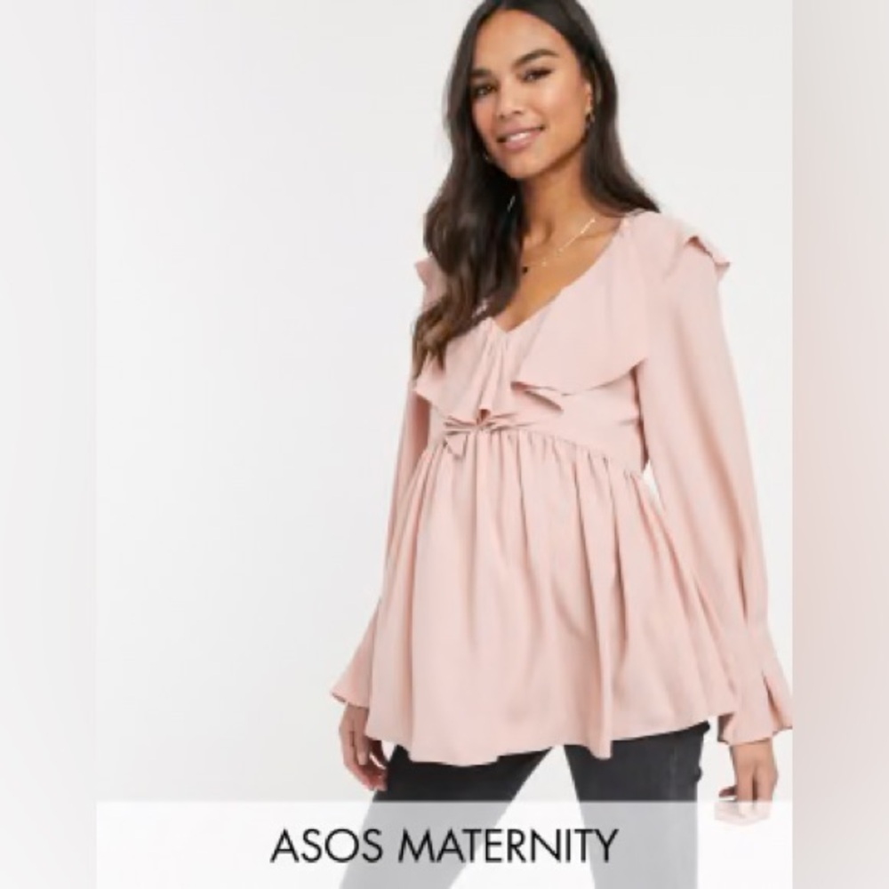 Asos Maternity soft pink blouse